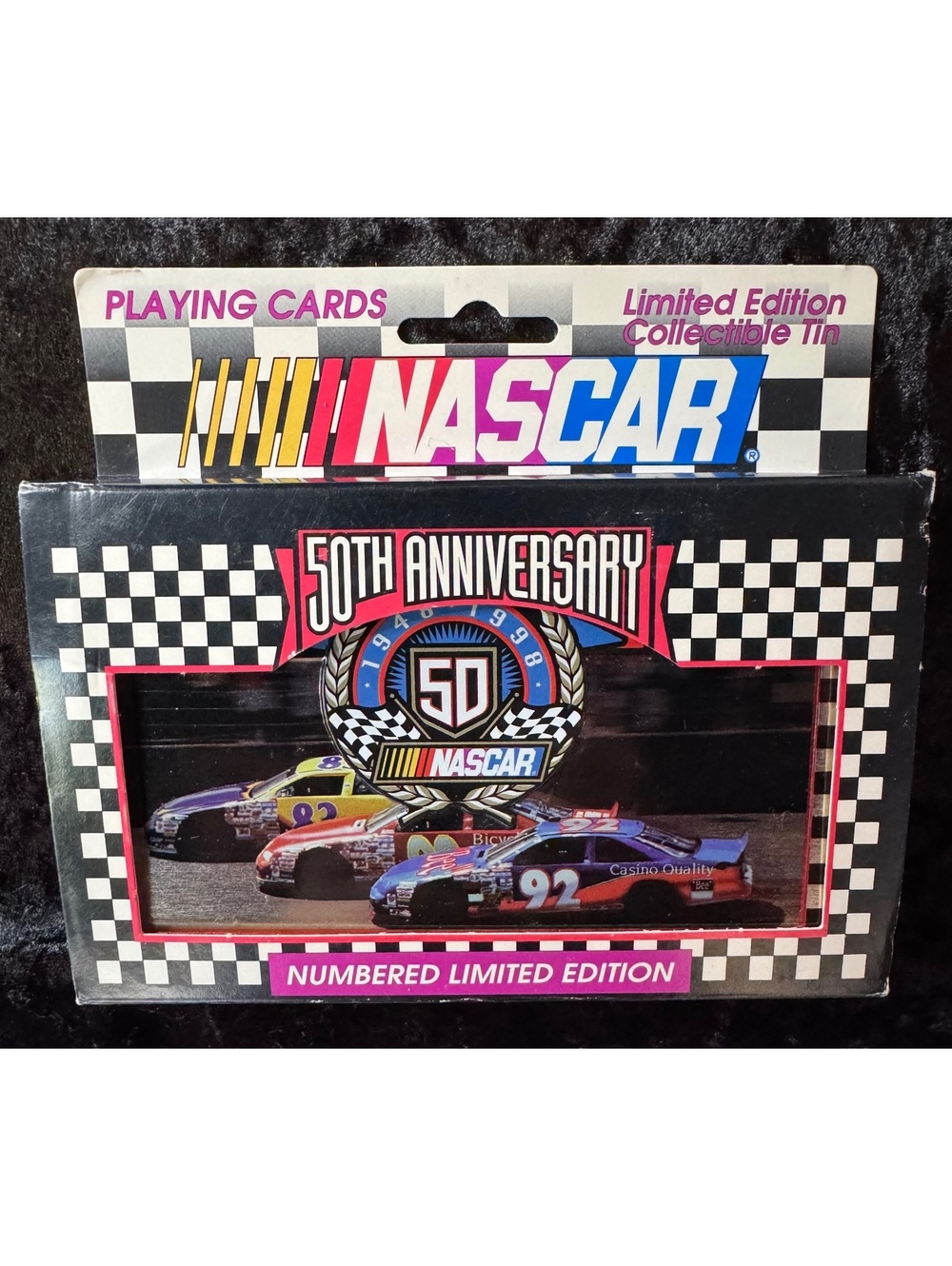 NASCAR 50th Anniversary Limited Edition Collectible Tin Playing Cards